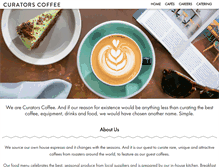 Tablet Screenshot of curatorscoffee.com